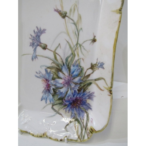 31 - FRENCH POTTERY CHARGER,  a floral decorated French charger by 
