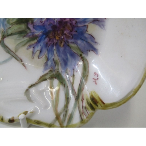 31 - FRENCH POTTERY CHARGER,  a floral decorated French charger by 