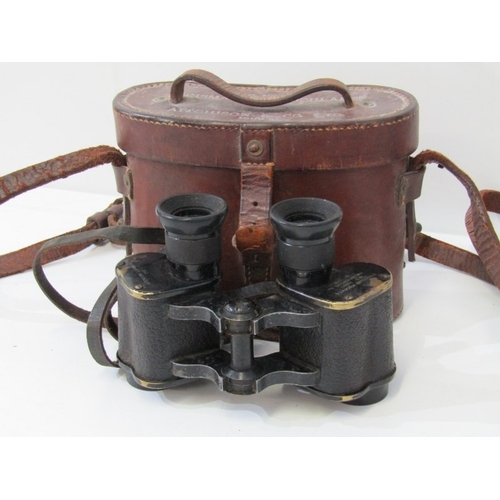 38 - WW1 MILITARY BINOCULARS, 3 cased pairs of binoculars by C P Goerz, Berlin, Aitchison & Co (1916) and... 