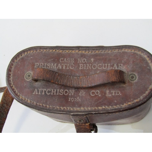 38 - WW1 MILITARY BINOCULARS, 3 cased pairs of binoculars by C P Goerz, Berlin, Aitchison & Co (1916) and... 
