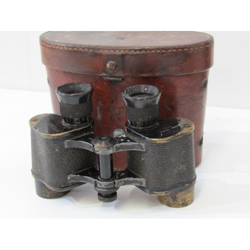 38 - WW1 MILITARY BINOCULARS, 3 cased pairs of binoculars by C P Goerz, Berlin, Aitchison & Co (1916) and... 