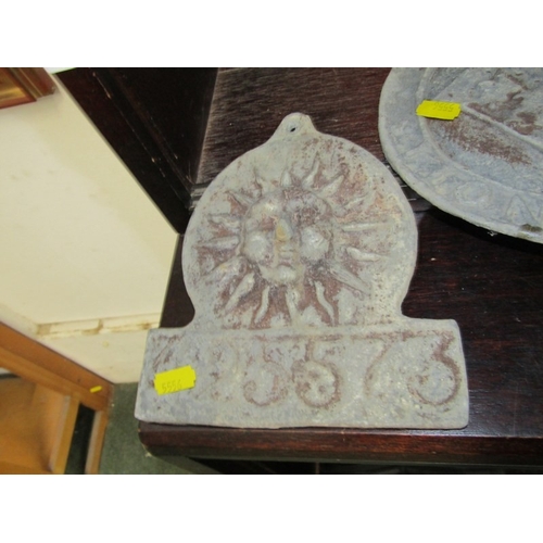 39 - LEAD FIRE PLAQUES, 2 vintage 