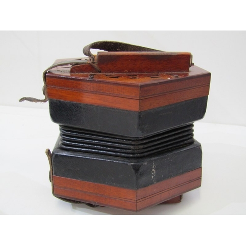 43 - LACHENAL CONCERTINA, a Lachenal & Co 21 button concertina with decorative fretwork end panels, circa... 