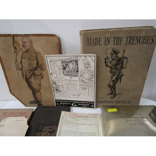 44 - MILITARY INTEREST, a selection of items including an EPNS cigarette box with military inscription to... 
