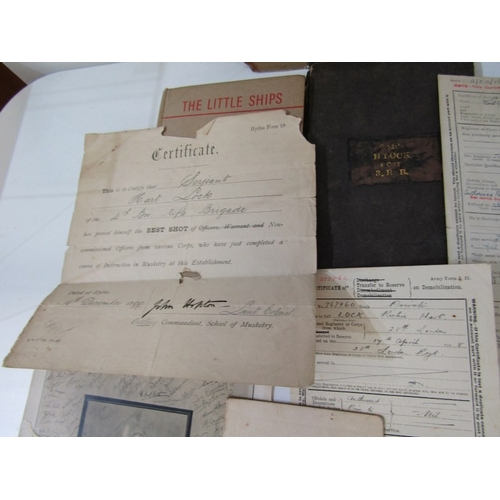 44 - MILITARY INTEREST, a selection of items including an EPNS cigarette box with military inscription to... 