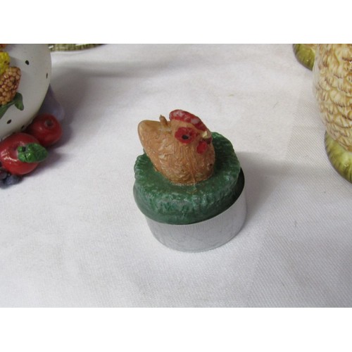 19 - GLASS COCKEREL, red and amber glass cockerel on clear base, probably Murano, 26cm height, together w... 