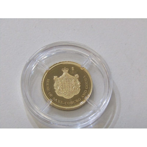 13 - 2017 GOLD PROOF medal ‘Queen Victoria’, 1.56 grams of .585 fineness & 2016 Gold Proof medal ‘1936 Ye... 
