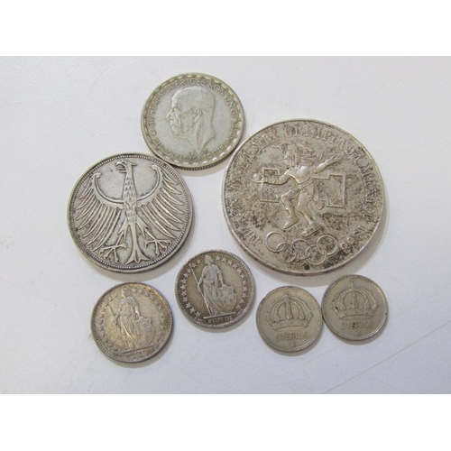 16 - WORLD SILVER, 1968 Mexico Olympics 25 Pesos of .720 fineness, 1951 Germany 5 Deutsche Marks, 1948 Sw... 