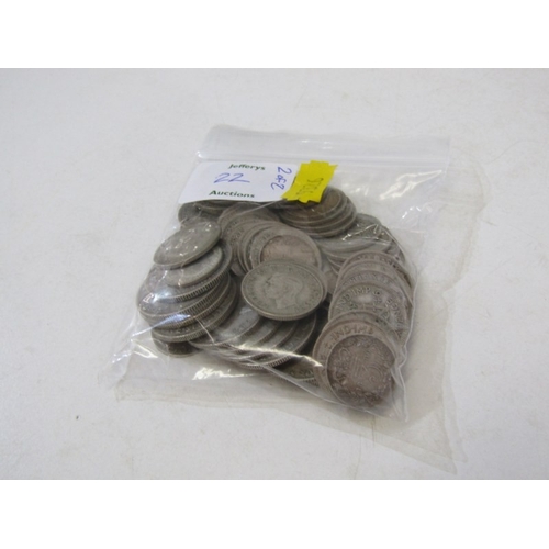 22 - PRE-1947 SILVER SHILLINGS x 12, sixpences x 32 & threepences x 8 with Victorian threepences x 4, Can... 