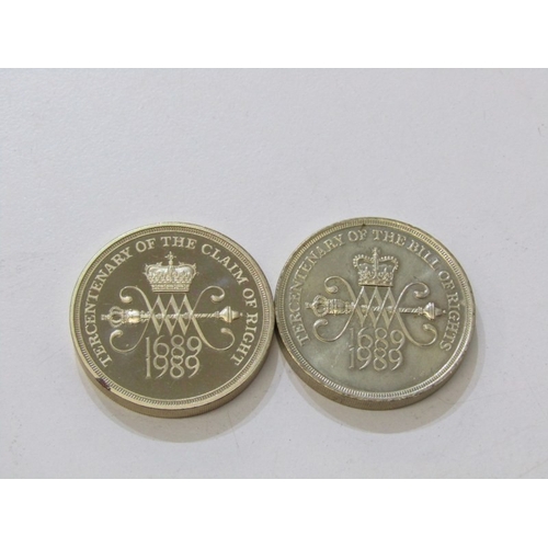 27 - COMMEMORATIVE, Nickel-Brass Commemorative Round 2 Pounds x 7, a full set which includes the scarce 1... 