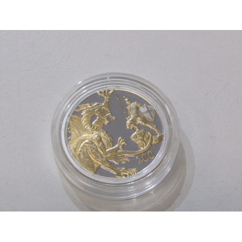 29 - 2020 GIBRALTER FINE SILVER PROOF Sovereign with gold highlights ‘Let The Battle Commence’ featuring ... 