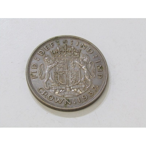 30 - WITHDRAWN
1937 SILVER George VI coronation crown in higher grade, a 5 Euro banknote, 1951 FoB crowns... 