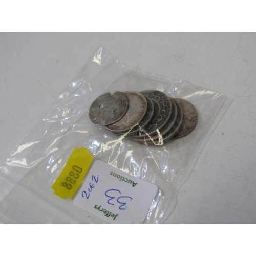 33 - WORLD COINS World silver including 1916 Australia shillings x 2, 1883 Greece 2 drachmai, 1868 France... 