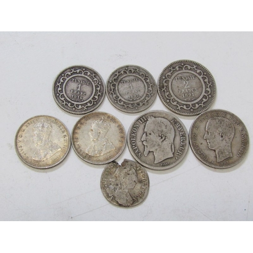 33 - WORLD COINS World silver including 1916 Australia shillings x 2, 1883 Greece 2 drachmai, 1868 France... 