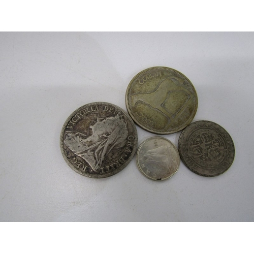 40 - WORLD SILVER, 1899 Victoria silver half crown and 1900 shilling, 1928 Irish silver half crown and 19... 