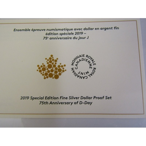45 - 2019 Canada 7-coin special edition proof set ‘75th Anniversary of D-Day’, consisting of a fine silve... 