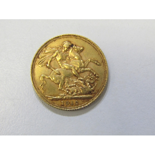 50 -  1912 George V gold sovereign.            