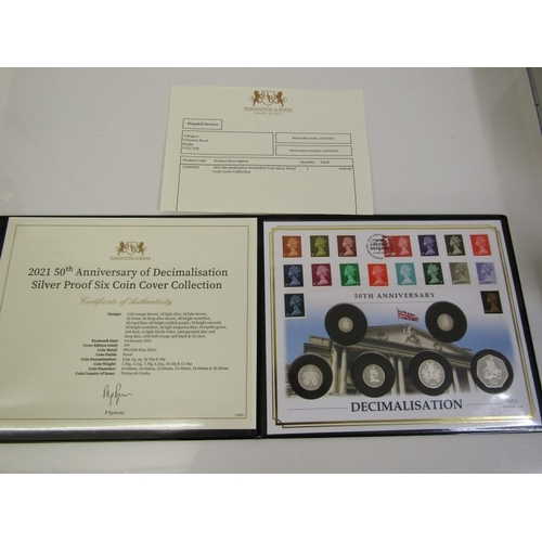54 -  2021 TDC fine silver proof 6-coin cover collection, ‘50th Anniversary of Decimalisation’ consisting... 