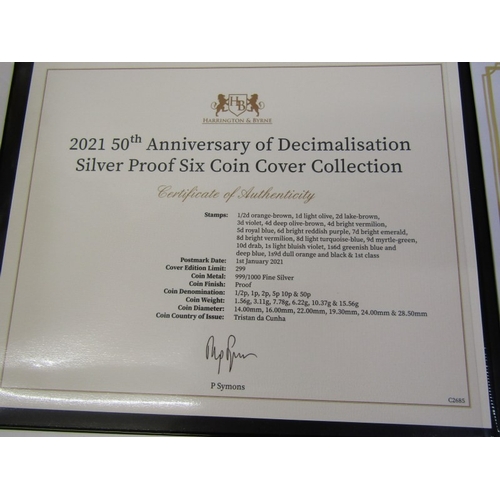 54 -  2021 TDC fine silver proof 6-coin cover collection, ‘50th Anniversary of Decimalisation’ consisting... 