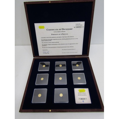 6 - 1997 GOLD PROOF 8-coin collection ‘Portraits of a Princess’ individually sealed & presented in a Win... 