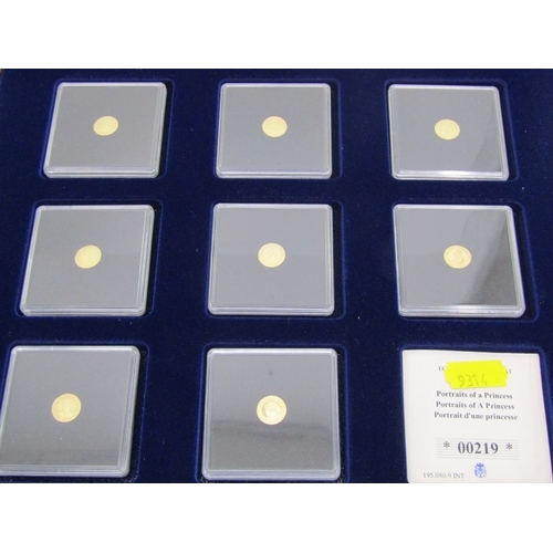6 - 1997 GOLD PROOF 8-coin collection ‘Portraits of a Princess’ individually sealed & presented in a Win... 
