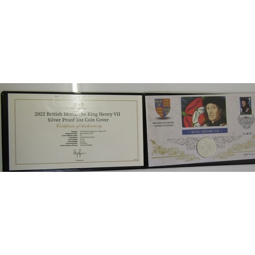 60 - 2022 fine silver 2 pounds, 1 ounce of .999 fineness sealed on coin cover ‘British Monarchs - Henry V... 