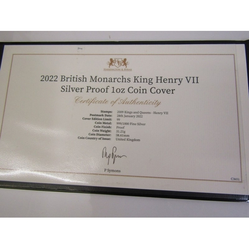 60 - 2022 fine silver 2 pounds, 1 ounce of .999 fineness sealed on coin cover ‘British Monarchs - Henry V... 