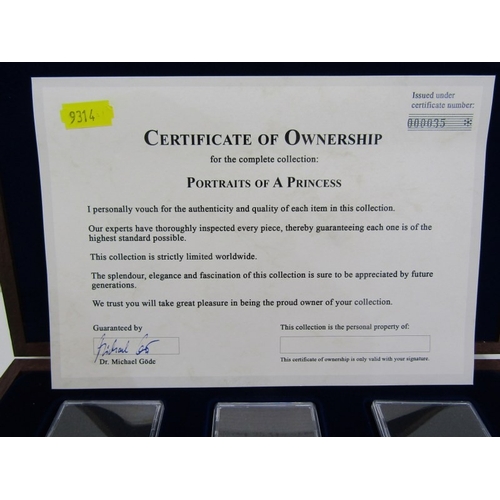 7 - 1997 GOLD PROOF 8-coin collection ‘Portraits of a Princess’ individually sealed & presented in a Win... 