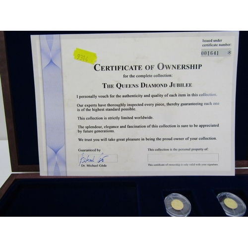 9 - 2017 GOLD PROOF 6-coin collection ‘Queen Elizabeth II’ individually sealed & presented in a Windsor ... 