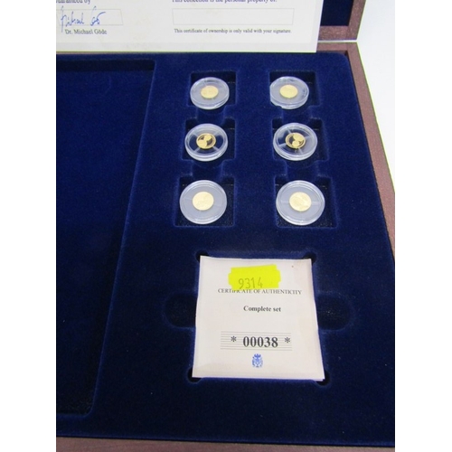 9 - 2017 GOLD PROOF 6-coin collection ‘Queen Elizabeth II’ individually sealed & presented in a Windsor ... 