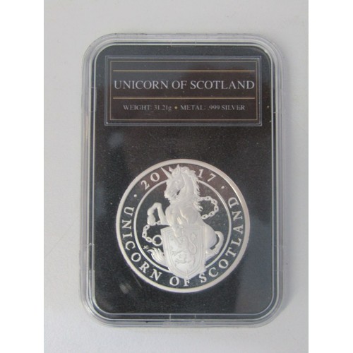 21 - Silver proof ‘Royal House of Windsor’ 3-coin collection: 2017 2 pounds ‘Lion of England’ & ‘Unicorn ... 