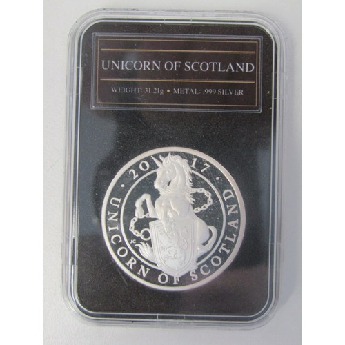 21 - Silver proof ‘Royal House of Windsor’ 3-coin collection: 2017 2 pounds ‘Lion of England’ & ‘Unicorn ... 