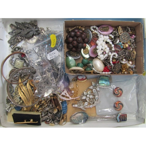 ASSORTED COSTUME JEWELLERY, white metal and turquoise design fish ...