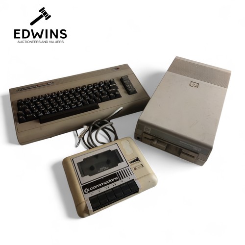 Retro Gaming- A Commodore 64 Console, A Commodore 1541 Disc Drive and a ...