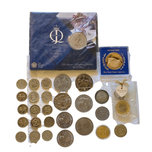 57 - Coinage- A Mixed Collection of British and World Coins & Commemoratives,
Including fifteen pre-2017 ... 