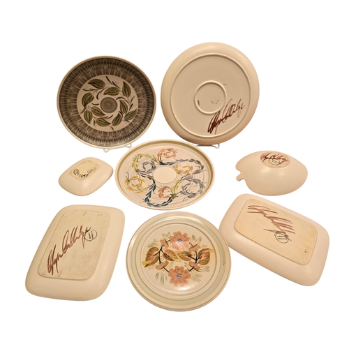 341 - Collection of Denby Studio Pottery Plates and Dishes mostly signed by Glyn Colledge. Comprising circ... 