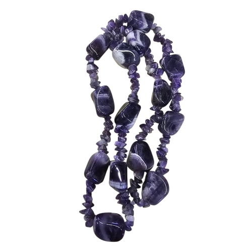 33 - Vintage Jewellery Including Egyptian Revival Choker, Banded Amethyst Necklace and Brooch, comprising... 