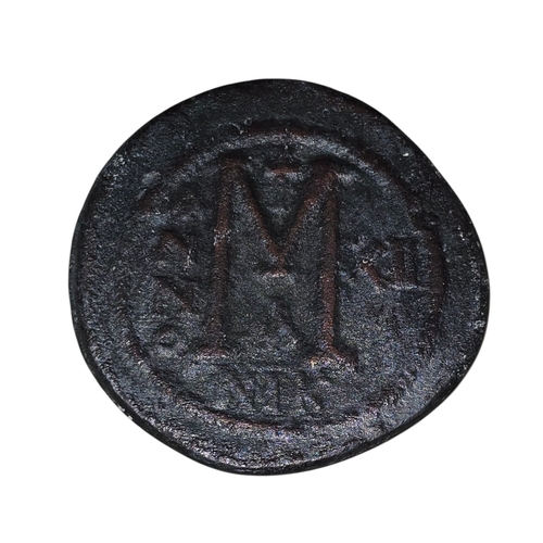 39 - Byzantine Empire, Justinian I (AD 527–565), AE Follis (40 Nummi), Nicomedia, Regnal Year XII, AD 538... 