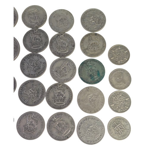40 - collection of British pre-decimal silver coinage, dated 1921–1946 comprising principally florins, ha... 