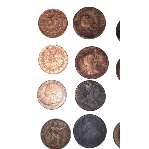 41 - A Mixed Collection of British and World Coins, Tokens and Medals, predominantly copper and bronze, 1... 