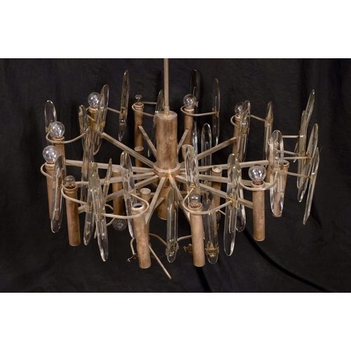 1963 - Modern Design - a 'mid-century' twelve light ceiling electrolier, 105cm high