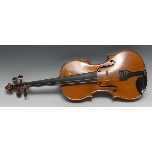 1994 - A viola, the two-piece back 40cm long excluding button, the body outlined throughout with purfling, ... 