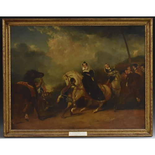 526 - English School (19th century) The Arrest of Mary Queen of Scots oil on canvas, 69cm x 90cm