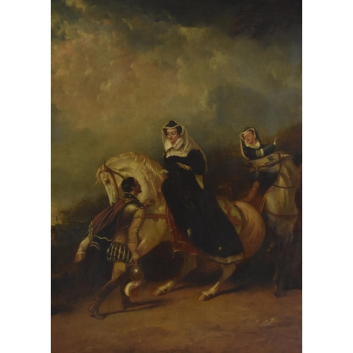 526 - English School (19th century) The Arrest of Mary Queen of Scots oil on canvas, 69cm x 90cm