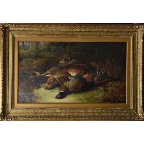 606 - T**.Hold (19th century)
Dead Game
signed, oil on canvas, 60cm x 105cm