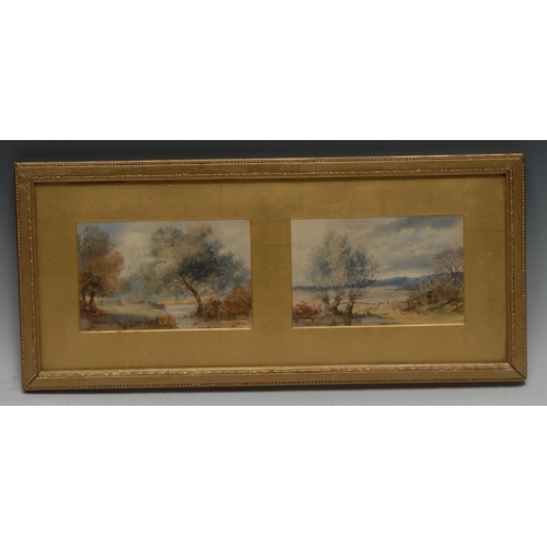 613 - English School (early 19th century) A pair mounted as one, Picturesque Landscapes watercolours, each... 