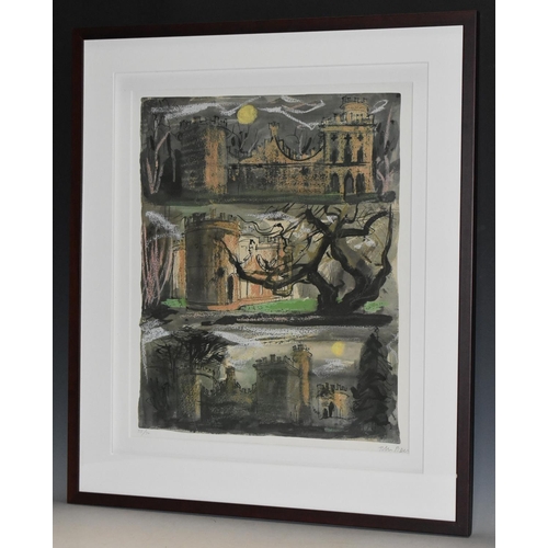 620 - John Piper (1903 - 1992), by and after, Clytha Castle, Triptych, coloured print, signed in pencil an... 