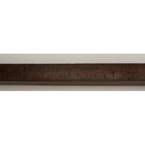 3033 - A 19th century French measuring stick, marked Borde, Metre and Centimetre, 100cm long