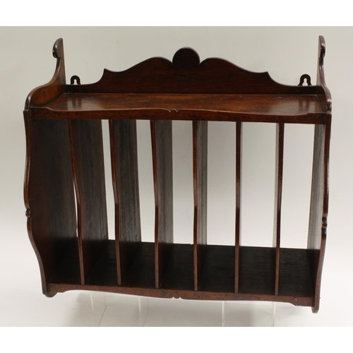 3180 - A late 19th century mahogany wall hanging estate office correspondence rack, shaped cresting above s... 