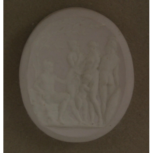 3230 - A plaster portrait intaglio impression, of Marie-Joseph Paul Yves Roch Gilbert du Motier, Marquis de... 